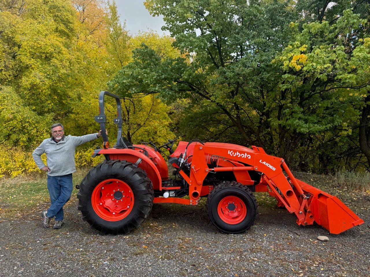 Kubota equipment being displayed
